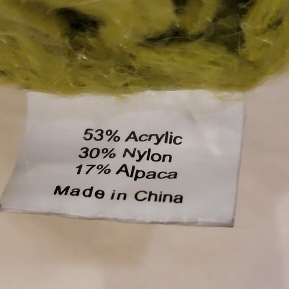 Suss Green Alpaca Blend Open Knit Sweater | Size M/L - Picture 7 of 10